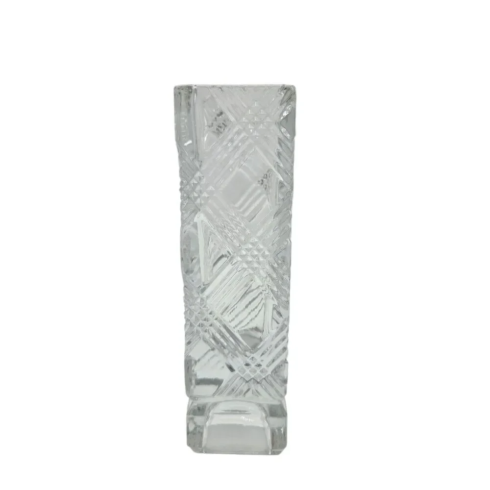 Vintage Avon Fostoria 1980 Cut Crystal Bud Vase 6
